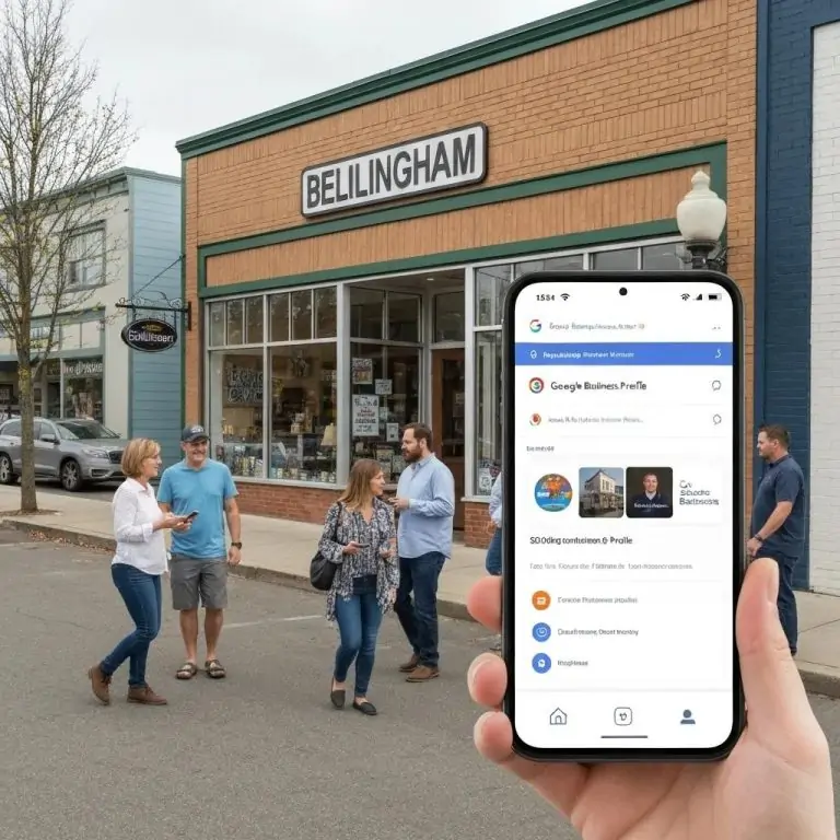 Local business storefront in Bellingham, WA, emphasizing community engagement and local SEO importance